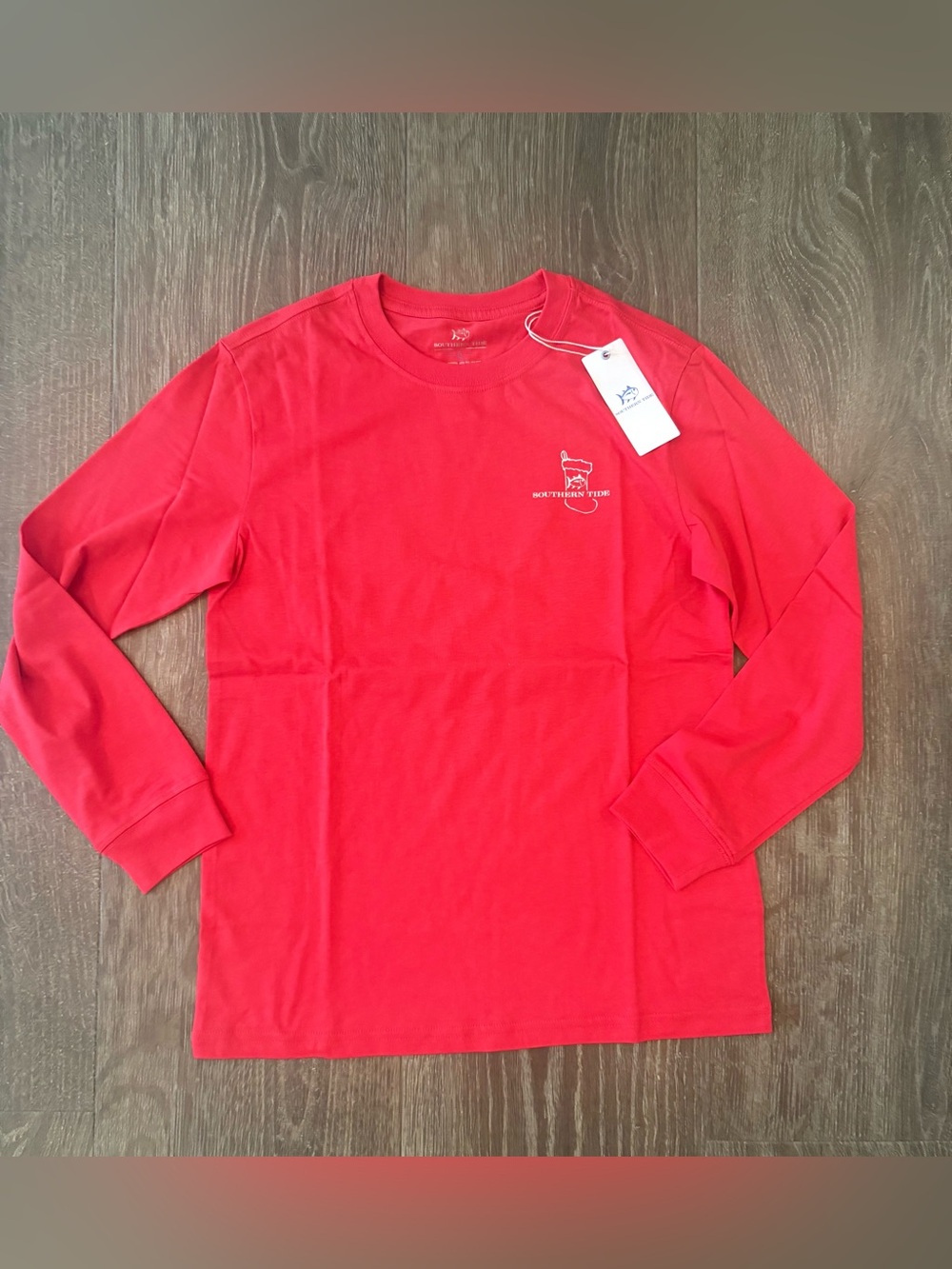 Southern Tide Long Sleeve Cozy Fireplace Tee - Size Large 12-14